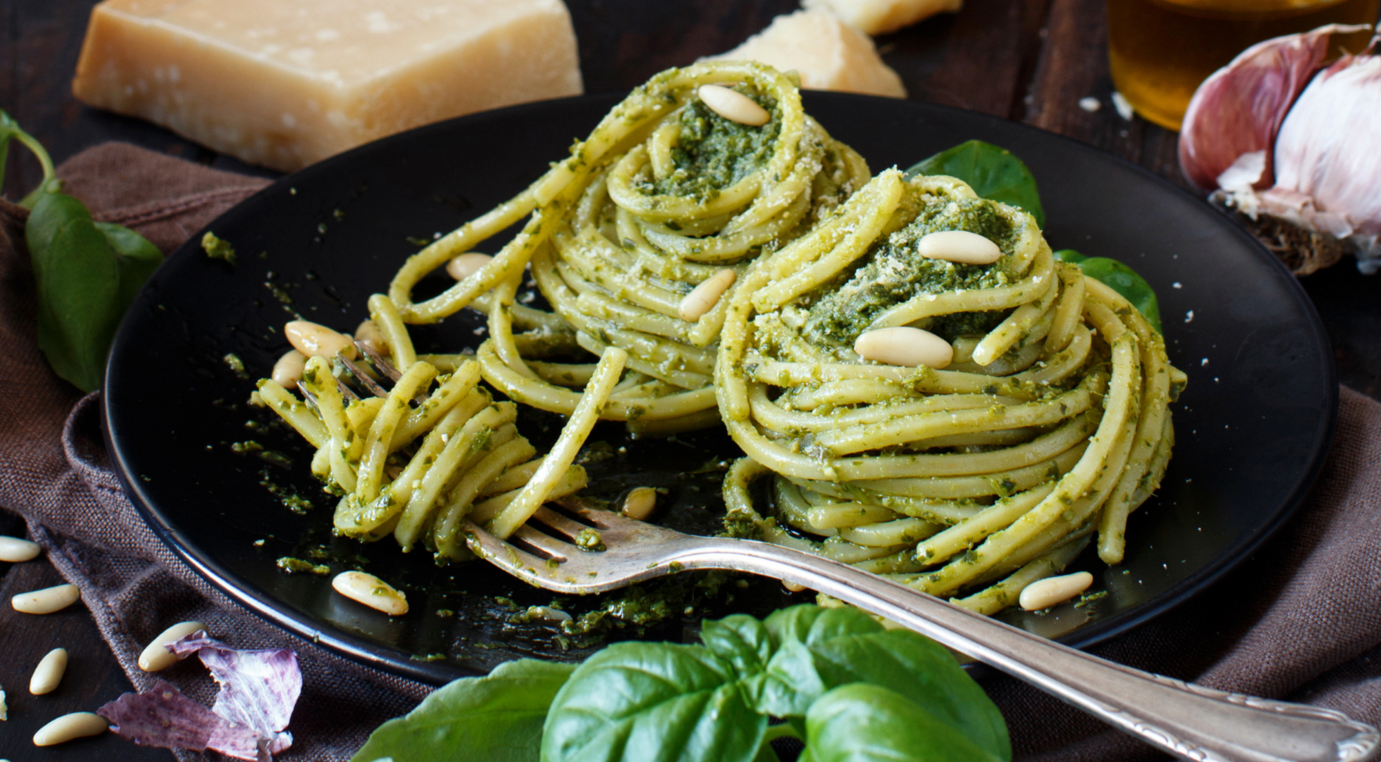 Moringa and Spinach Pesto Pasta
